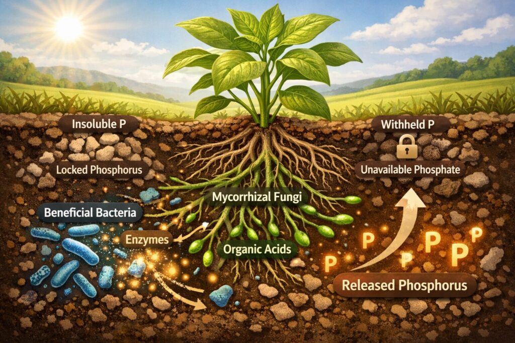Bacteria aiding phosphorus uptake in plants
